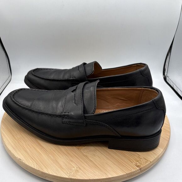 Clarks Collection Comfort Men’s Black Slip On Penny Loafers US 9M